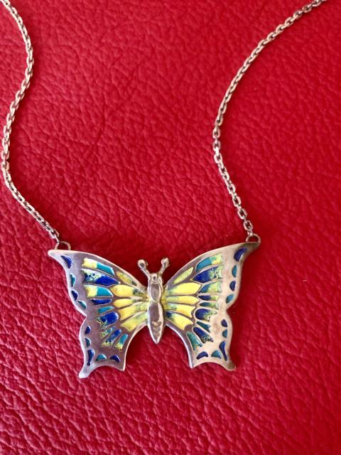 Náhrdelník Motýl velký stříbro